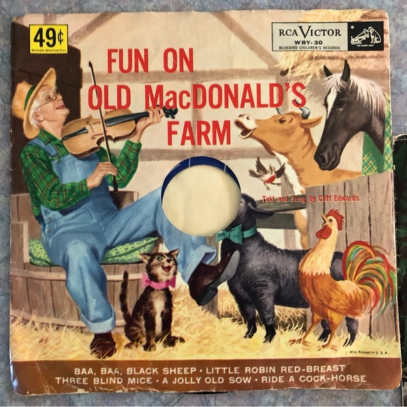 50's Kids '45 Records - pair - Children's Albums - Kids Records - 50's Children - Picture 5 of 8